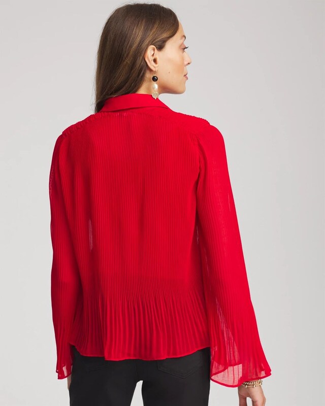 Pleated Georgette Blouse - image 3